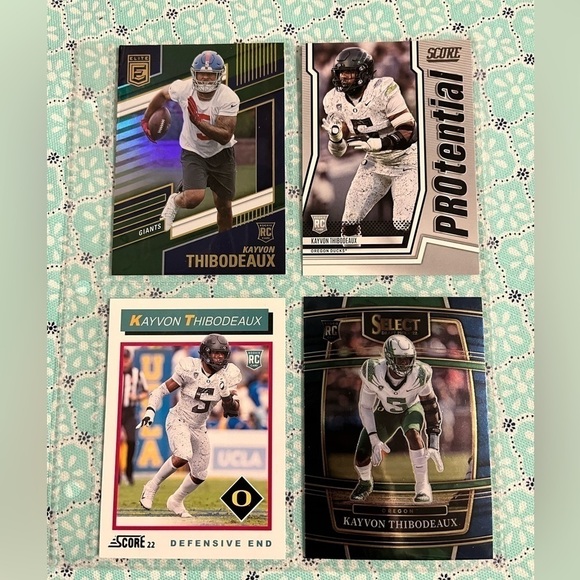 🏈 KAYVON THIBODEAUX, NFL Trading Sports Cards Qty 4 - Picture 1 of 4